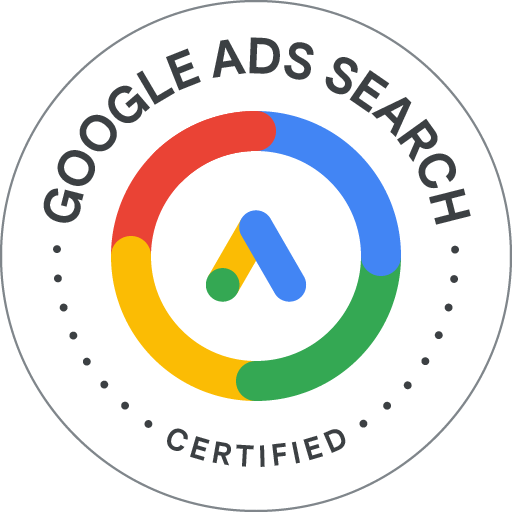 Google Ads 搜尋廣告官方專業認證徽章 2026-2027 · 奶油多多設計所