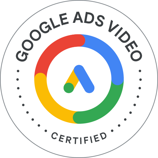 Google Ads 影音廣告官方專業認證徽章 2026-2027 · 奶油多多設計所
