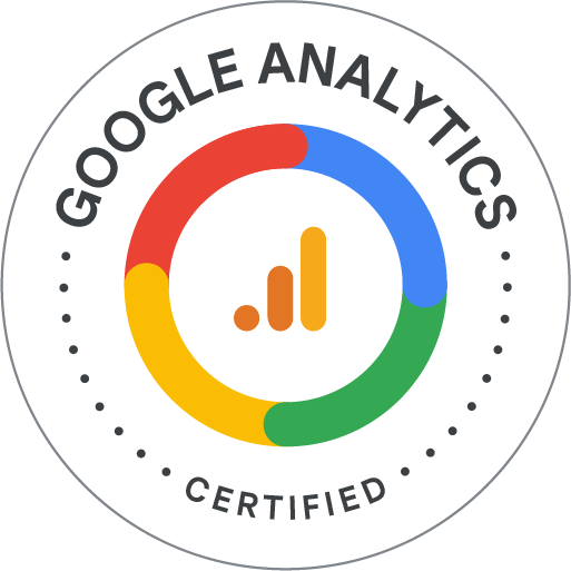 Google Analytics (GA4) 數據分析官方專業認證徽章 2026-2027 · 奶油多多設計所